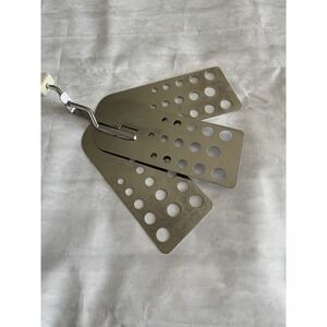 Vintage Fox Run Triple Blade Adjustable Spatula Turner Stainless 11-3/4" USA A89